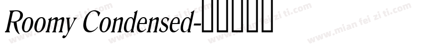 Roomy Condensed字体转换
